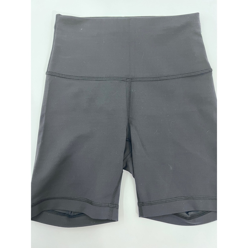 Lululemon Womens High Rise Biker Shorts Dark Gray Size 4 Activewear Yoga Gym
